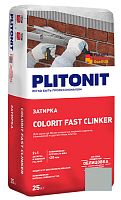 Затирка для клинкера под пистолет PLITONIT COLORIT FAST CLINKER серая, 25 кг
